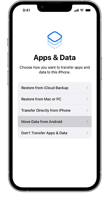 كيفية استخدام برنامج Move to iOS