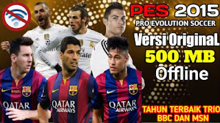 Download Game PPSSPP PES 2015 Liga Eropa Ultra HD Graphics New Face & Update Grass Stadium