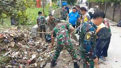 Kodim 0621/Kabupaten Bogor Laksanakan Kegiatan Pembersiha Serentak di Wilayah Jajaran Koramil