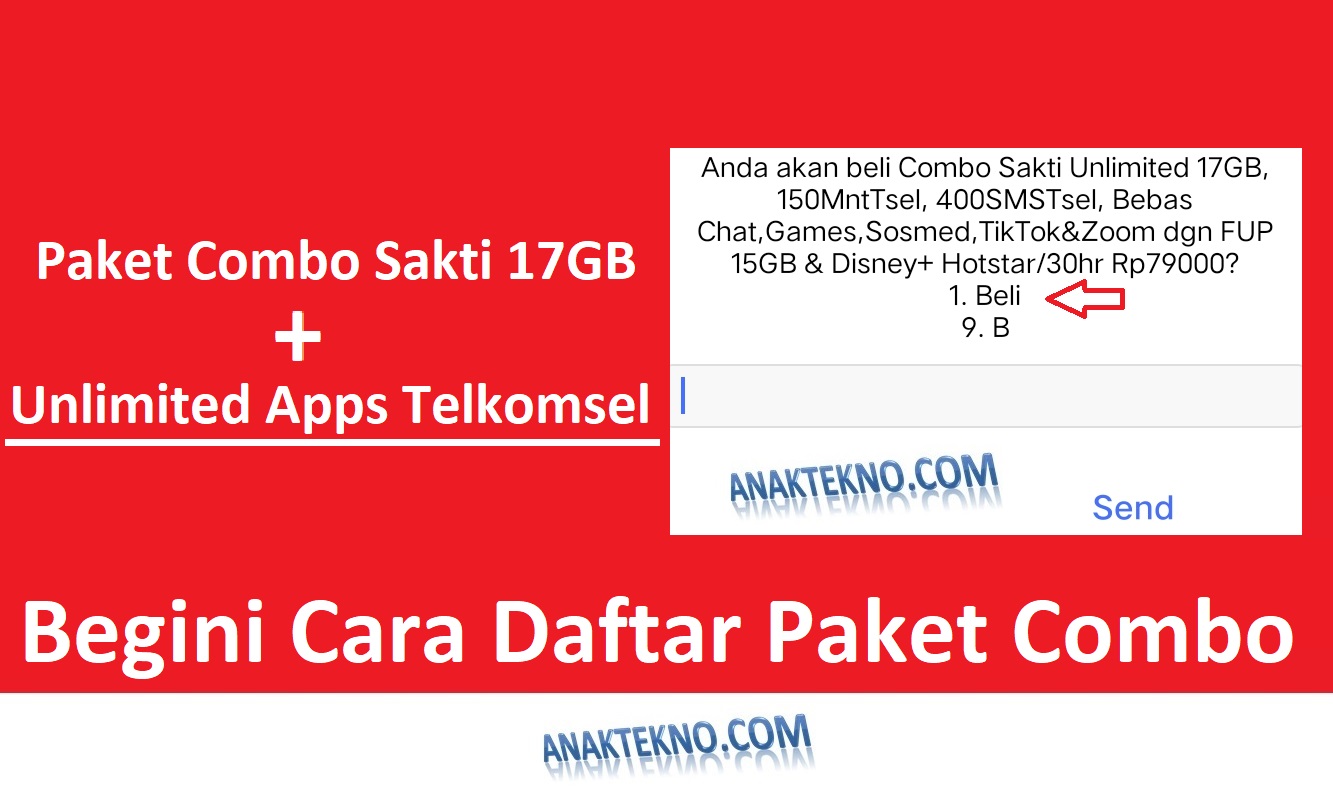 Cara Daftar Paket Combo Sakti 17GB + Unlimited Apps Telkomsel