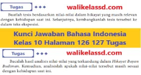 Kunci Jawaban Bahasa Indonesia Kelas 10 Halaman 126 127 Tugas