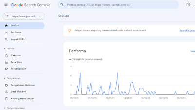 Tampilan Google Search Console