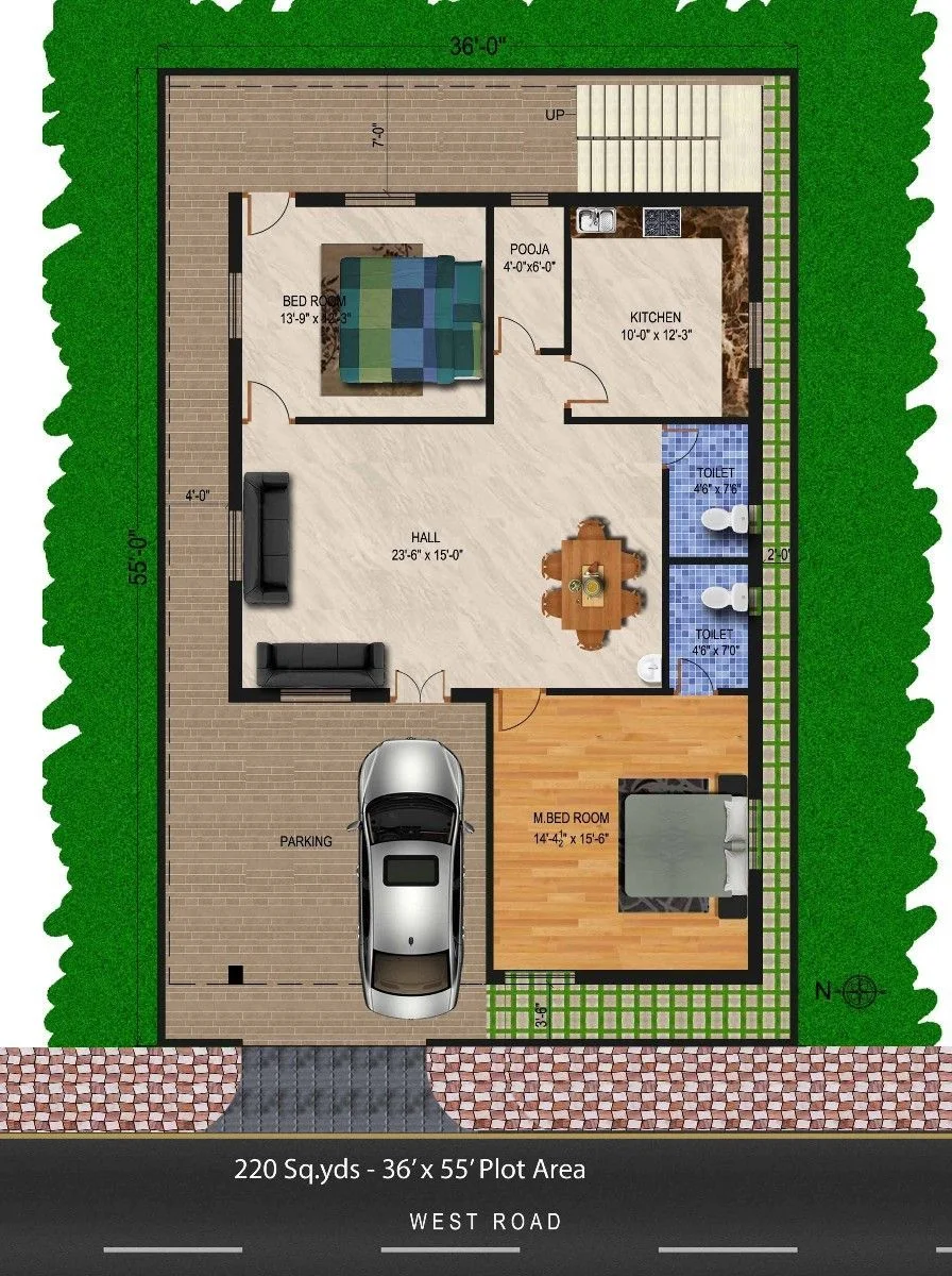 150 Sq Yards West Facing House Plans in 2020 West facing house