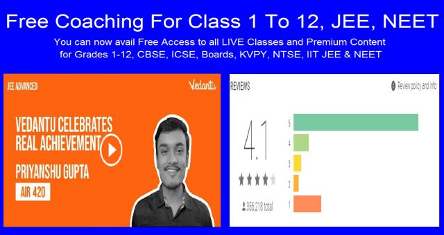 You can now avail Free Access to all LIVE Classes and Premium Content for Grades 1-12, CBSE, ICSE, Boards, KVPY, NTSE, IIT JEE & NEET