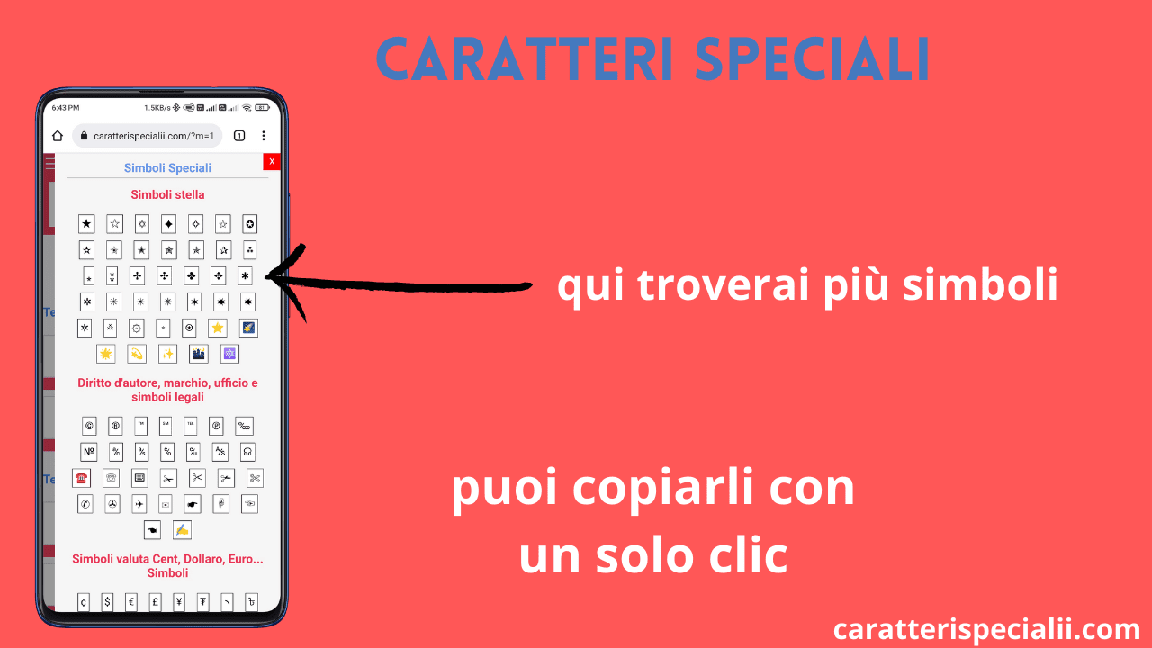 caratteri speciali