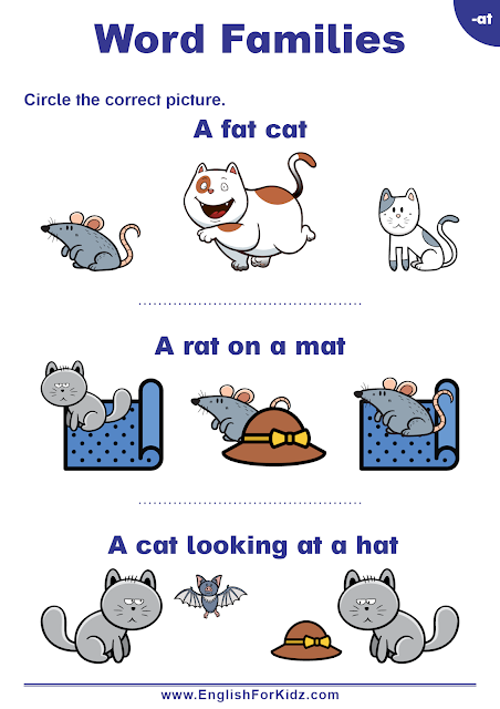 Word family worksheets for kindergarten