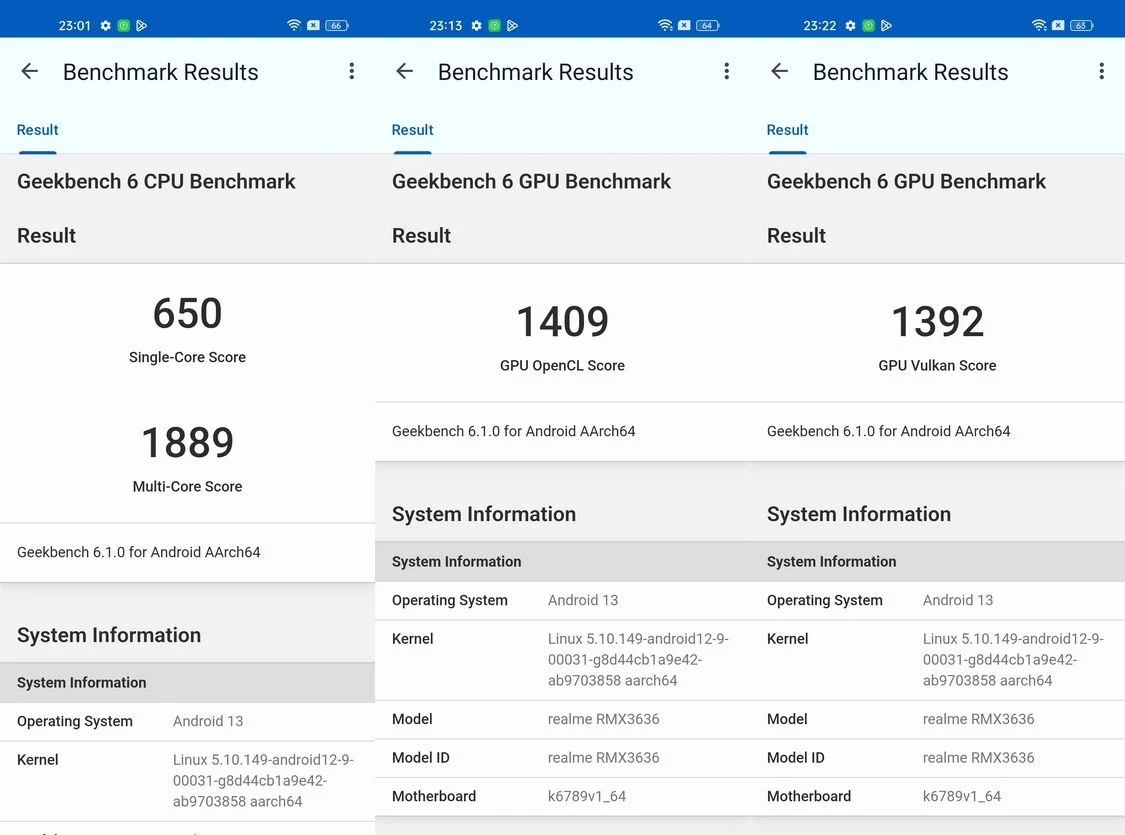 Benchmark Realme 11