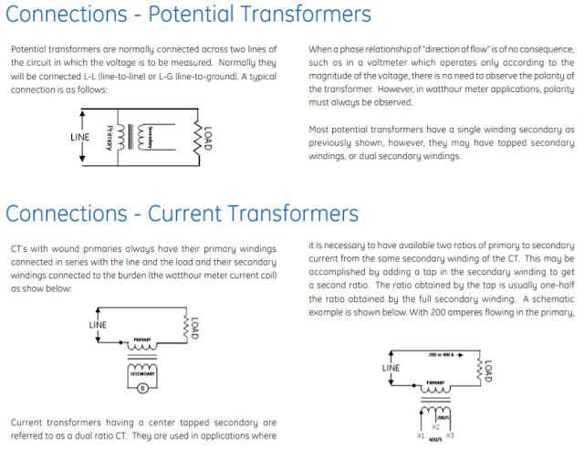 Instrument transformer Connection Procedure