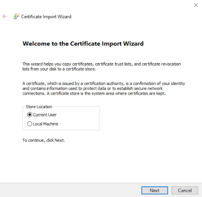 Certificate Import Wizard