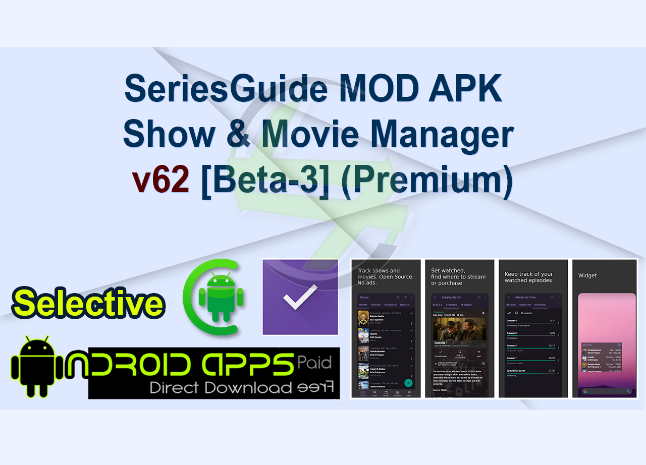 SeriesGuide MOD APK – Show & Movie Manager v62 [Beta-3] (Premium)