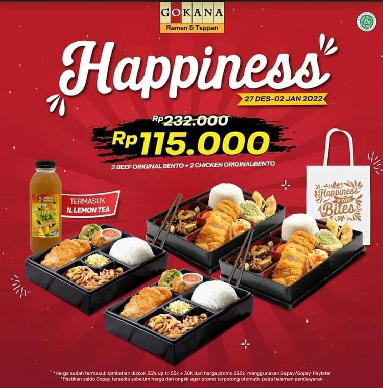 Paket Happiness 115 Ribu Sesuai Selera di GOKANA (s.d 02 Jan 2022)