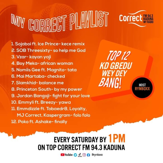 [MY CORRECT PLAYLIST] Top 12 Kaduna Gbedu Wey Dey Bang | Hosted By Rymboxx 