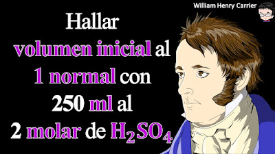 Tenemos 250 ml de H2SO4 2.00 M ¿Qué volumen final de ácido 1.00 N se podrá obtener agregando agua?