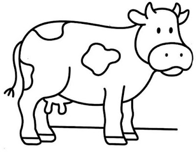 Desenho de vaca para pintar