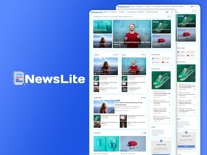 NewsLite - Magazine & News Blogger Template - Blogger Template 2022