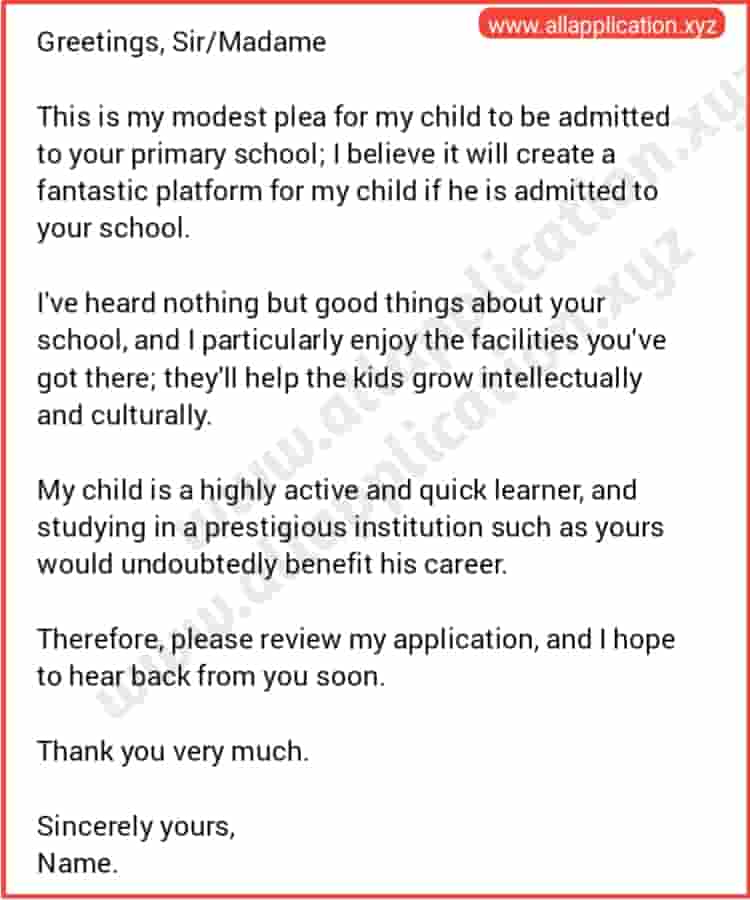Sample Letter Describing Your Child (For School)
