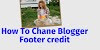How to Change Blogger footer credit name