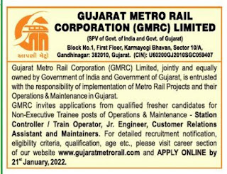 GMRC Recruitment 2022 118 Station Controller Posts