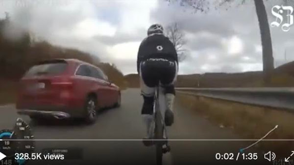 [VIDEO CHOC] L'INCROYABLE ET TERRIFIANTE VIDÉO D'UN CHAUFFARD VOULANT RENVERSER DEUX CYCLISTES