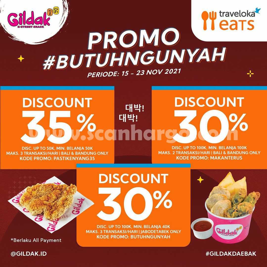 Promo GILDAK Diskon hingga 35% via Traveloka Eats