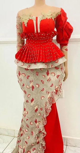 Lace Skirt and Blouse Designs for Christmas Celebration
