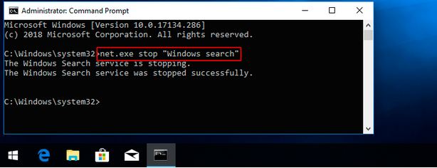 Nonaktifkan Windows Search