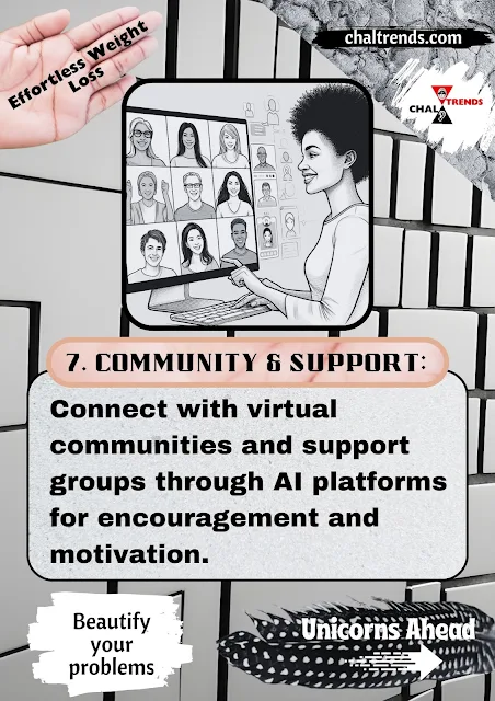 Woman communicating with other people's through virtual chat