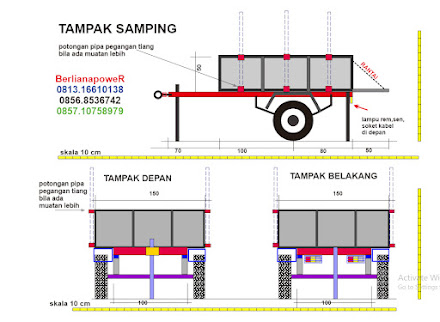 Jual Trailer Genset 2 roda 4 roda Swing mover belok Trailer Genset Kontainer dll