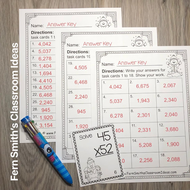 Click Here to Get These Winter Double Digit Multiplication Task Cards For Your Students TODAY!