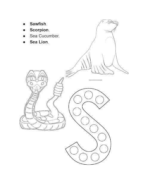 Letters coloring page