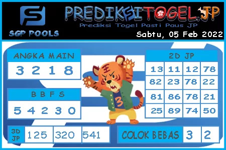 Prediksi Togel Singapura JP Sabtu 05 Februari 2022