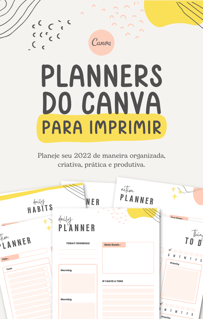 Planners 2022 para personalizar e imprimir!