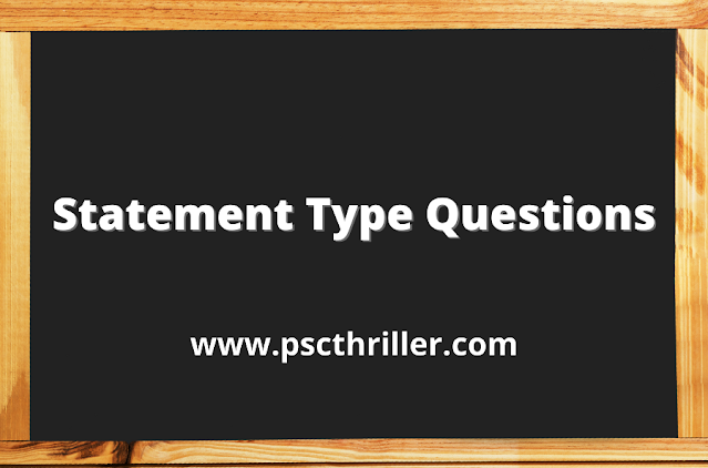 Plus One - Political Science -  Statement Type Questions - Set 1