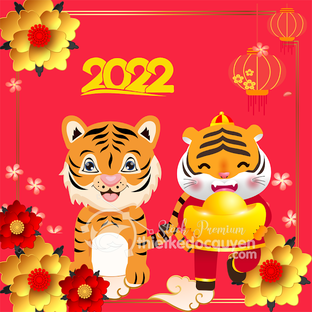 Chinese new year greeting card 2022