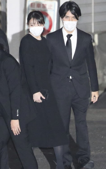 Crown Prince Akishino, Crown Princess Kiko, Princess Kako, Prince Hisahito, Former Princess Mako and her husband Kei Komuro
