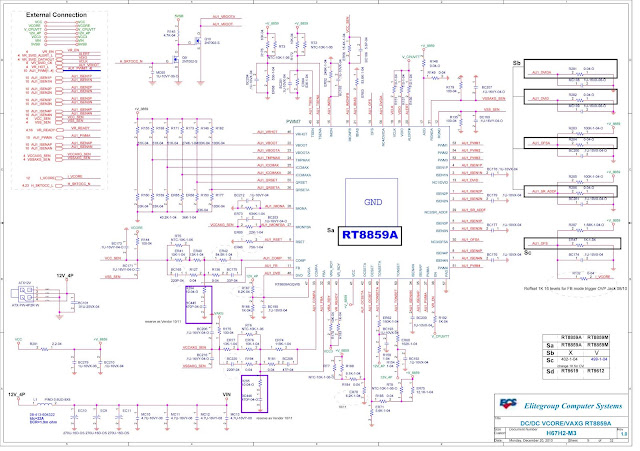 ECS H67H2-M3 Schematic Circuit Diagram