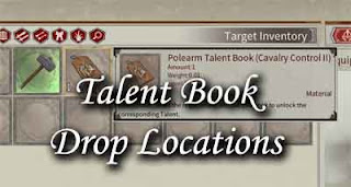 talent book drop locations for Myth of Empires