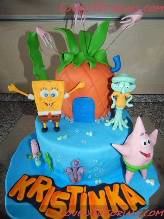 simple spongebob cake