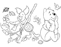 Winnie the pooh and pigglet coloring page