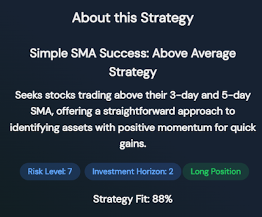 Above average strategy