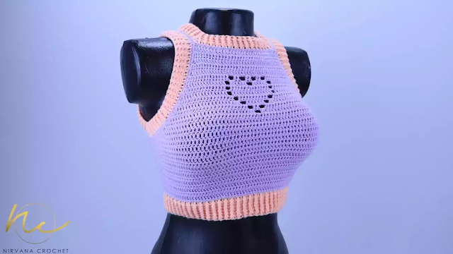 Tierno Tutorial de Crop Top Corazón a Ganchillo