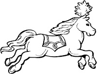 A running horse coloring page