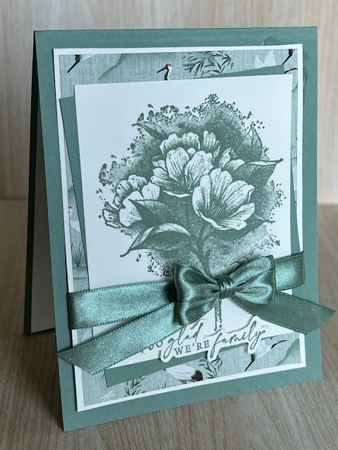 Handmade floral greeting card using Calming Camellia stamp set from Stampin' Up!