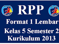 RPP 1 Halaman Kelas 5 Semester 2