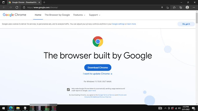 Cara install google chrome di laptop windows 10