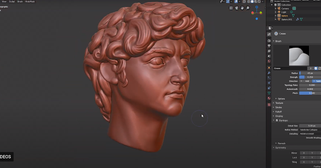 Sculpting in blender