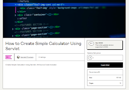 Download my E-Book on how to create calculator using Servlet.
