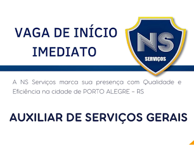 Vaga para Auxiliar de Serviços Gerais em Porto Alegre