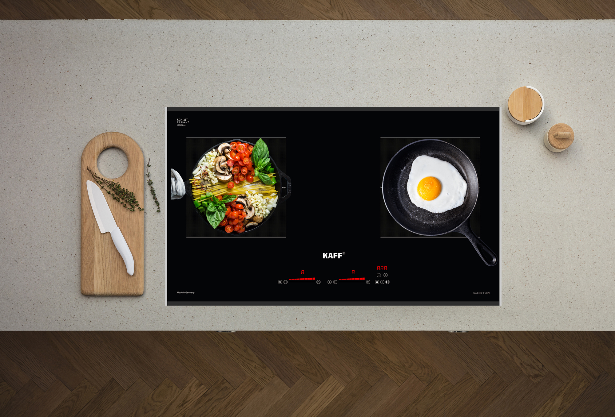 Bếp từ Kaff KF-IH202II thiết kế bảng điều khiển dạng trượt Slider Control độc lập cho từng vùng nấu cùng các tiện ích được tích hợp sẵn. Siêu nhạy, dễ dàng sử dụng và phù hợp với nhiều lứa tuổi
