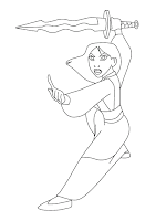 Mulan coloring page